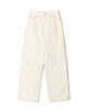 コットンホワイトデニム セミワイドパンツ