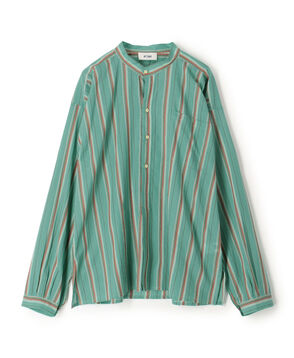 erEvan LICES SHIRT コットン バンドカラープルオーバーシャツ