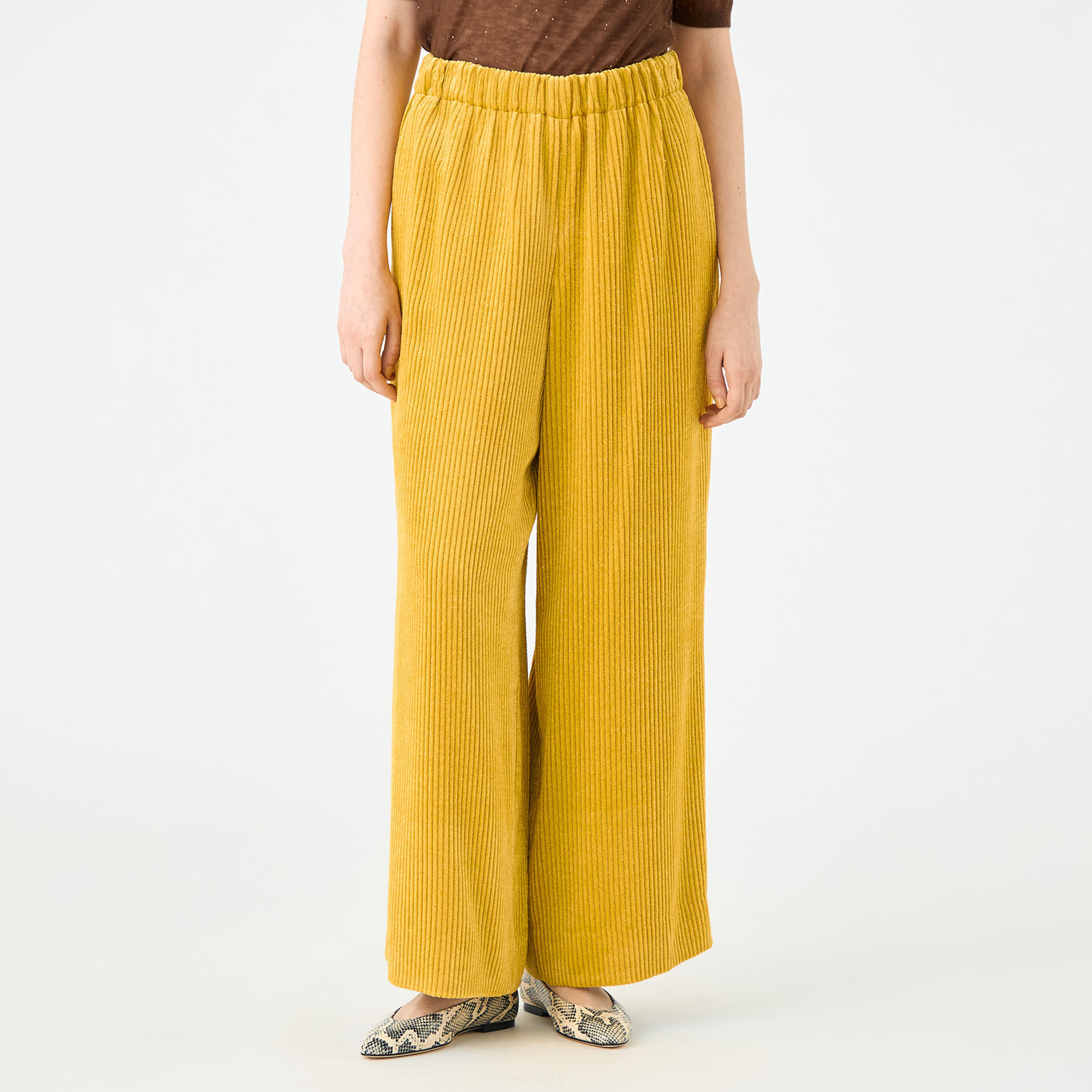 ラメコーデュロイ ワイドパンツ｜トゥモローランド 公式通販