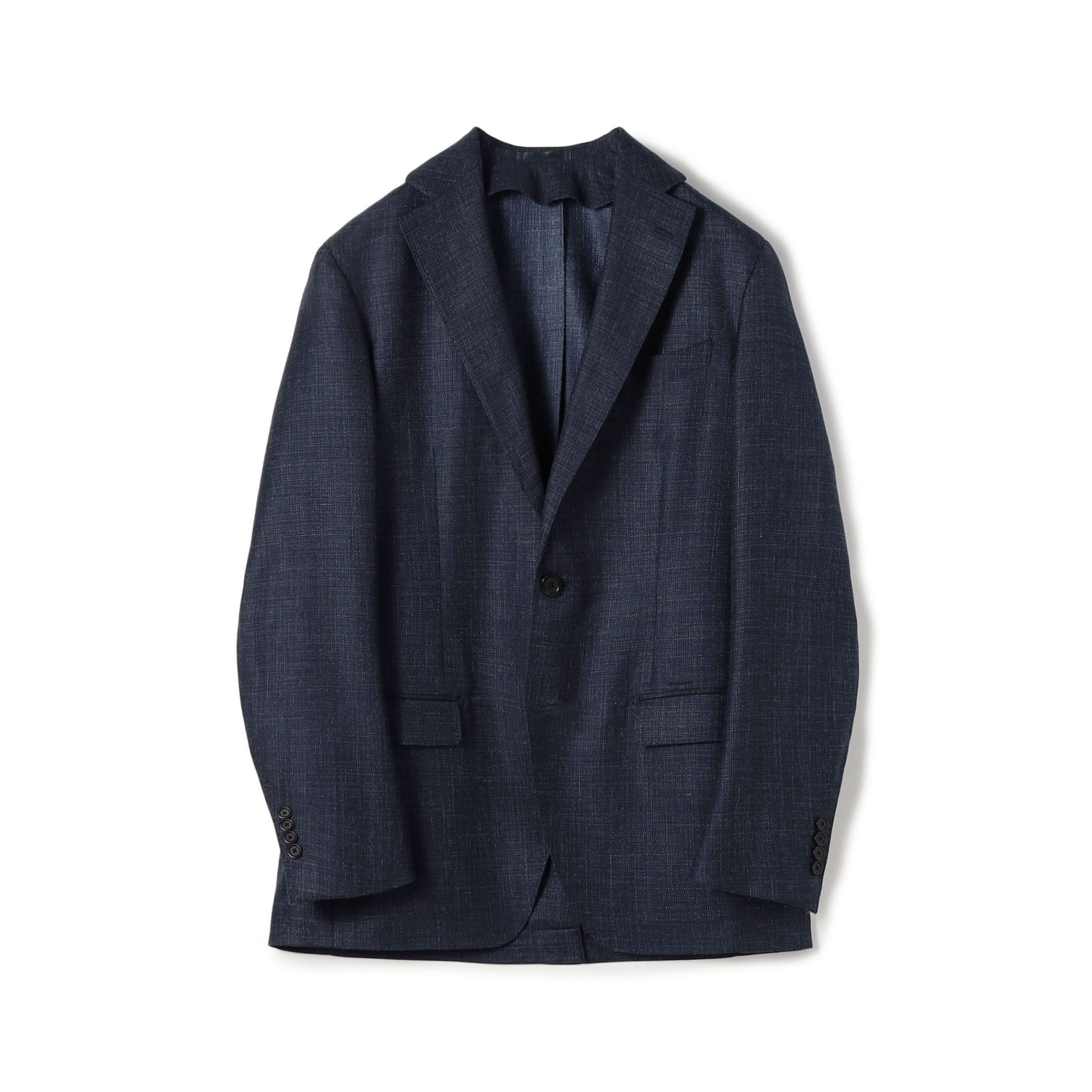 ウールシルクリネン シングルブレステッド 2Bジャケット SUMMER