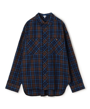 LOEWE コットン チェック オーバーシャツ