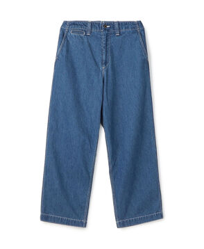 10ozデニム ワイドストレートパンツ