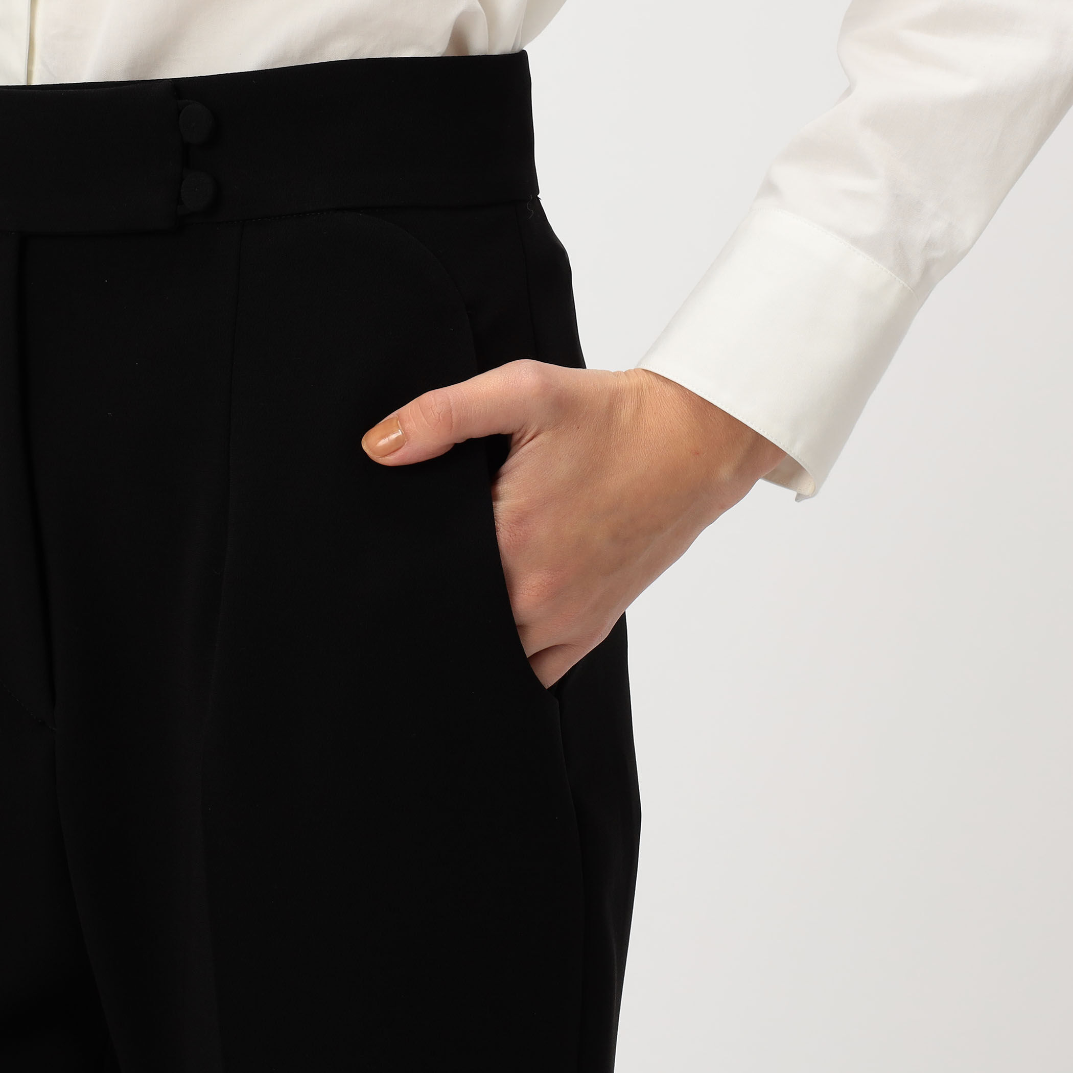 Mame Kurogouchi High Waisted Center Creased Suit Trousers