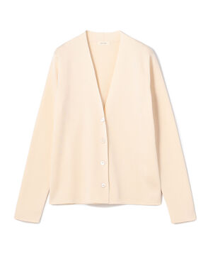 ハイツイストシルクストレッチ Vネックカーディガン