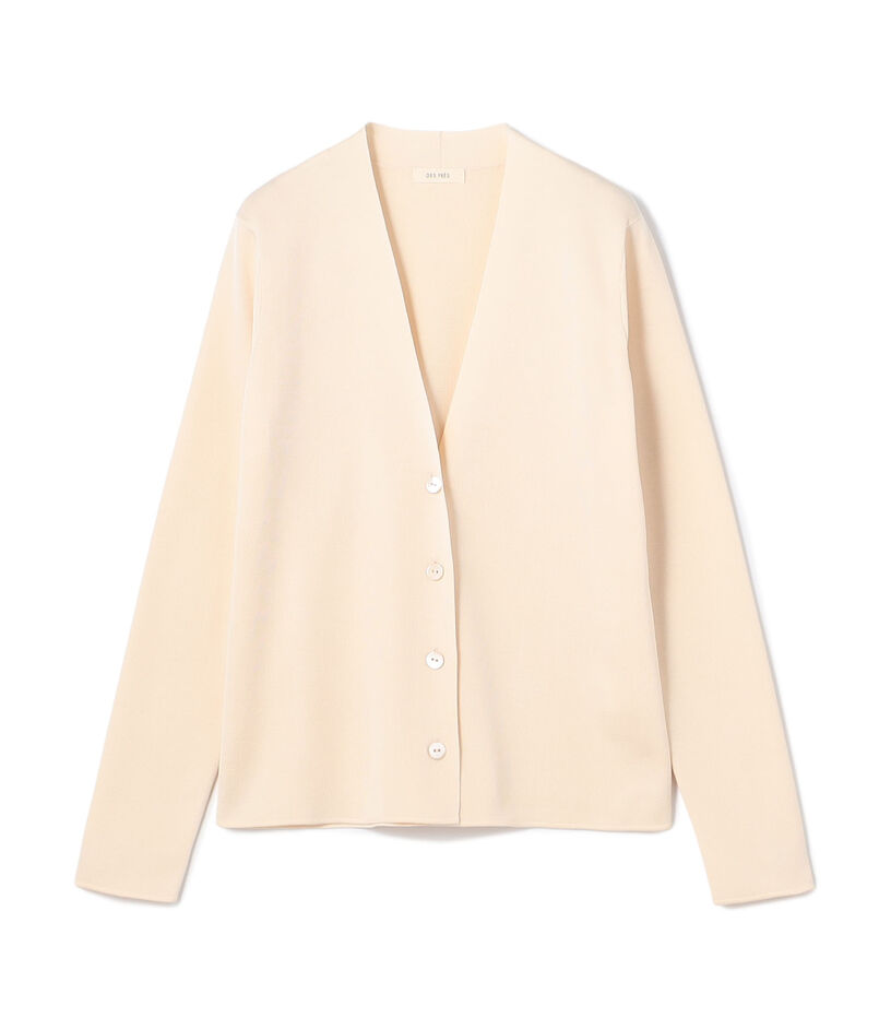 ハイツイストシルクストレッチ Vネックカーディガン