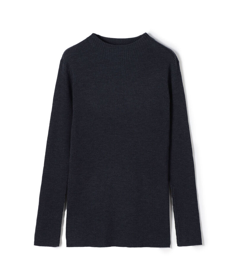 プルミエールウールリブ ボトルネックプルオーバー