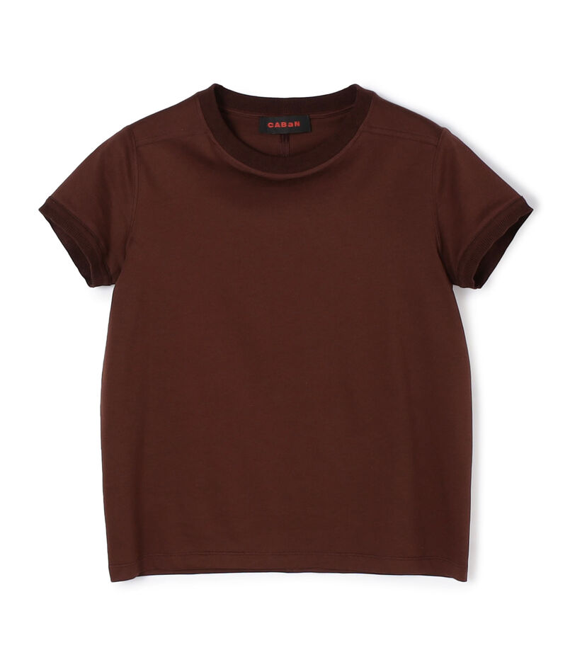 コットン リブコンビクルーネックプルオーバー