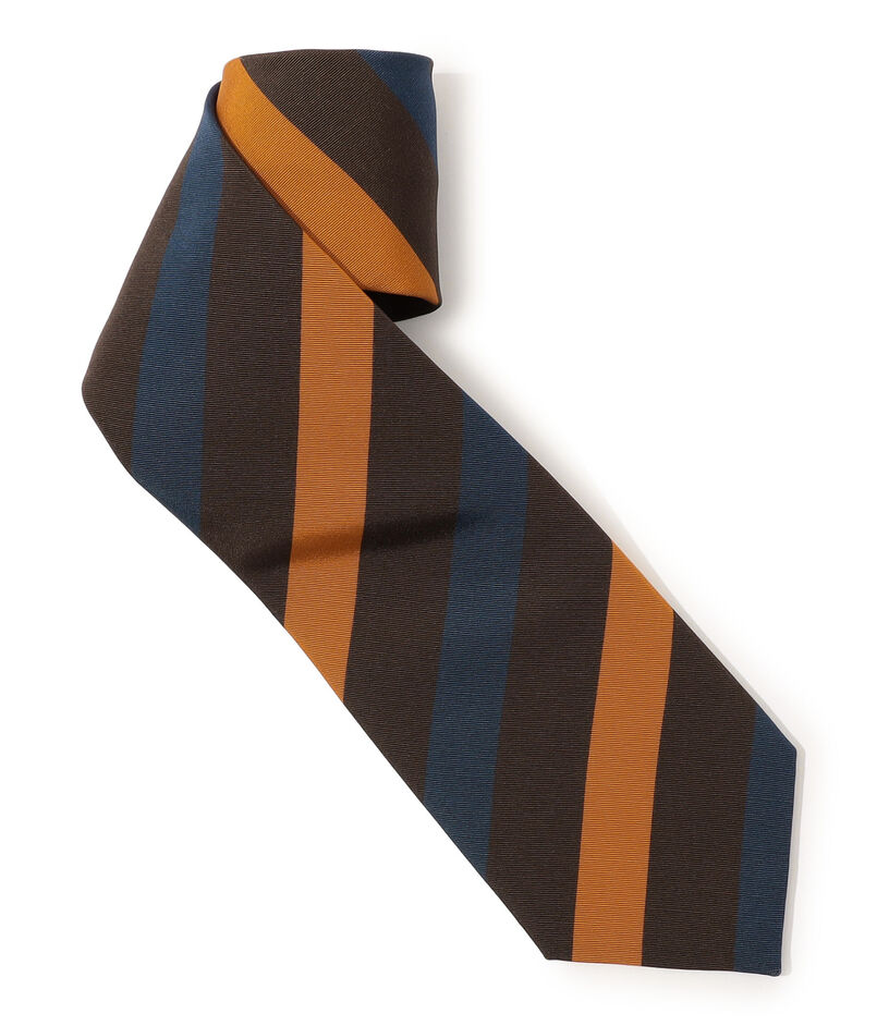 Atkinsons アイリッシュポプリン レジメンタルストライプネクタイ