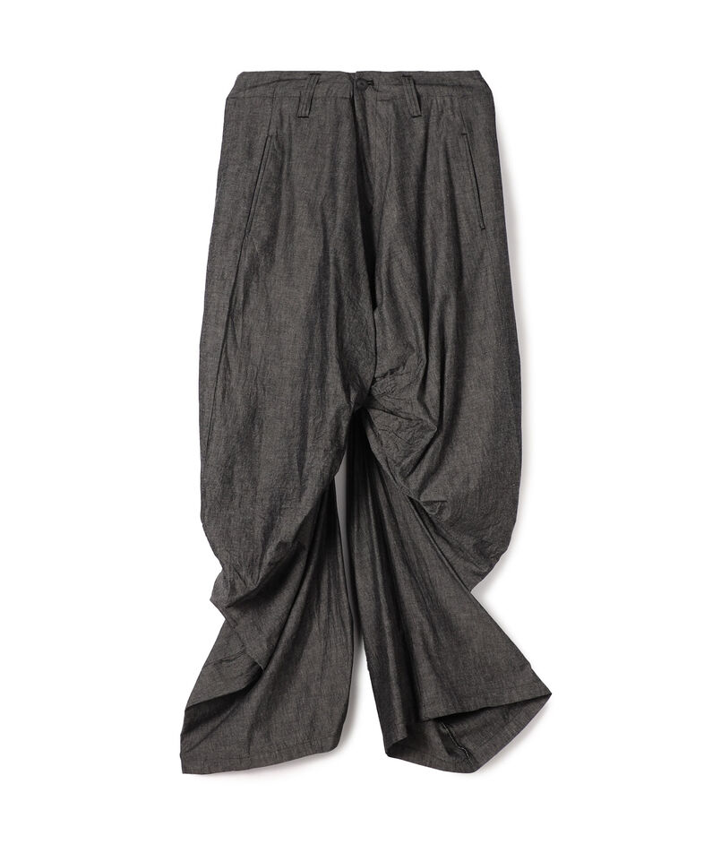 FUMITO GANRYU Draped chambray pants