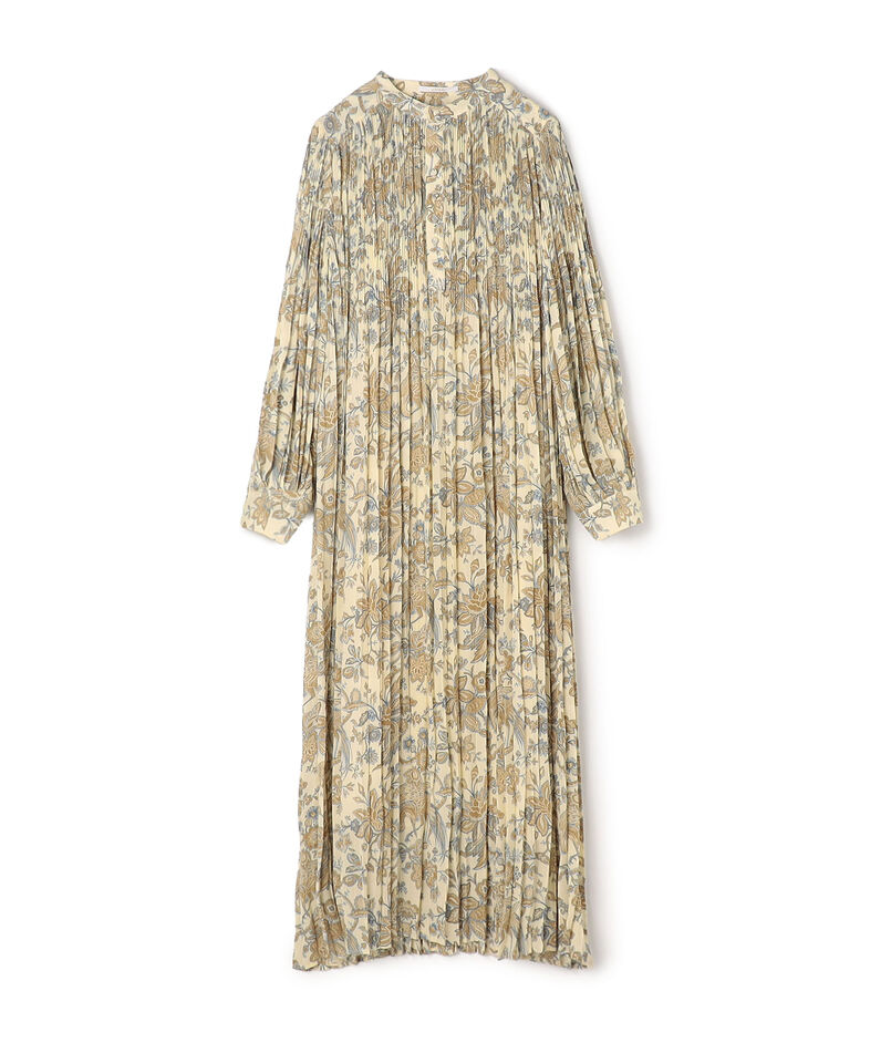 ポリエステルプリント プリーツワンピース