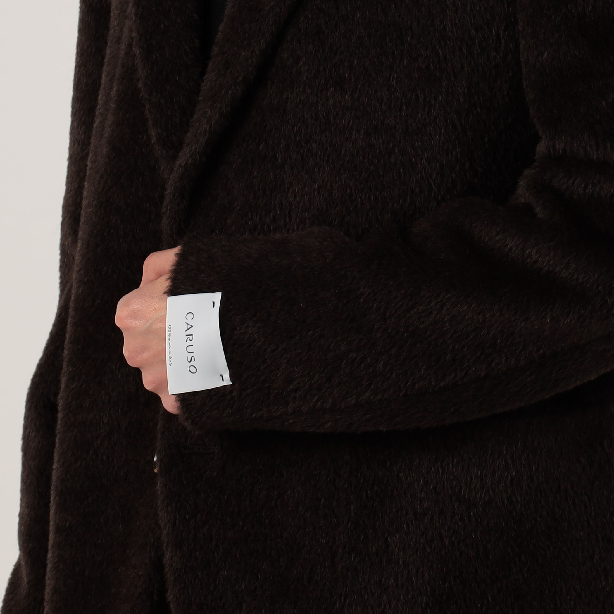 CARUSO アルパカウール シングルブレステッド 2Bジャケットコート