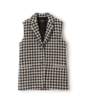 ROCHAS TWO BUTTON チェックジレ