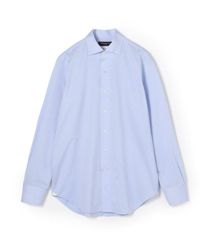コットンポリエステル ループボタンダウンドレスシャツ