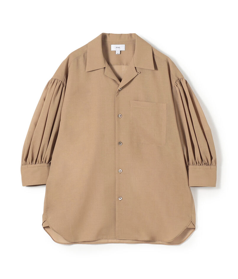 HYKE T/W VOILE BALLOON SLEEVE BLOUSE
