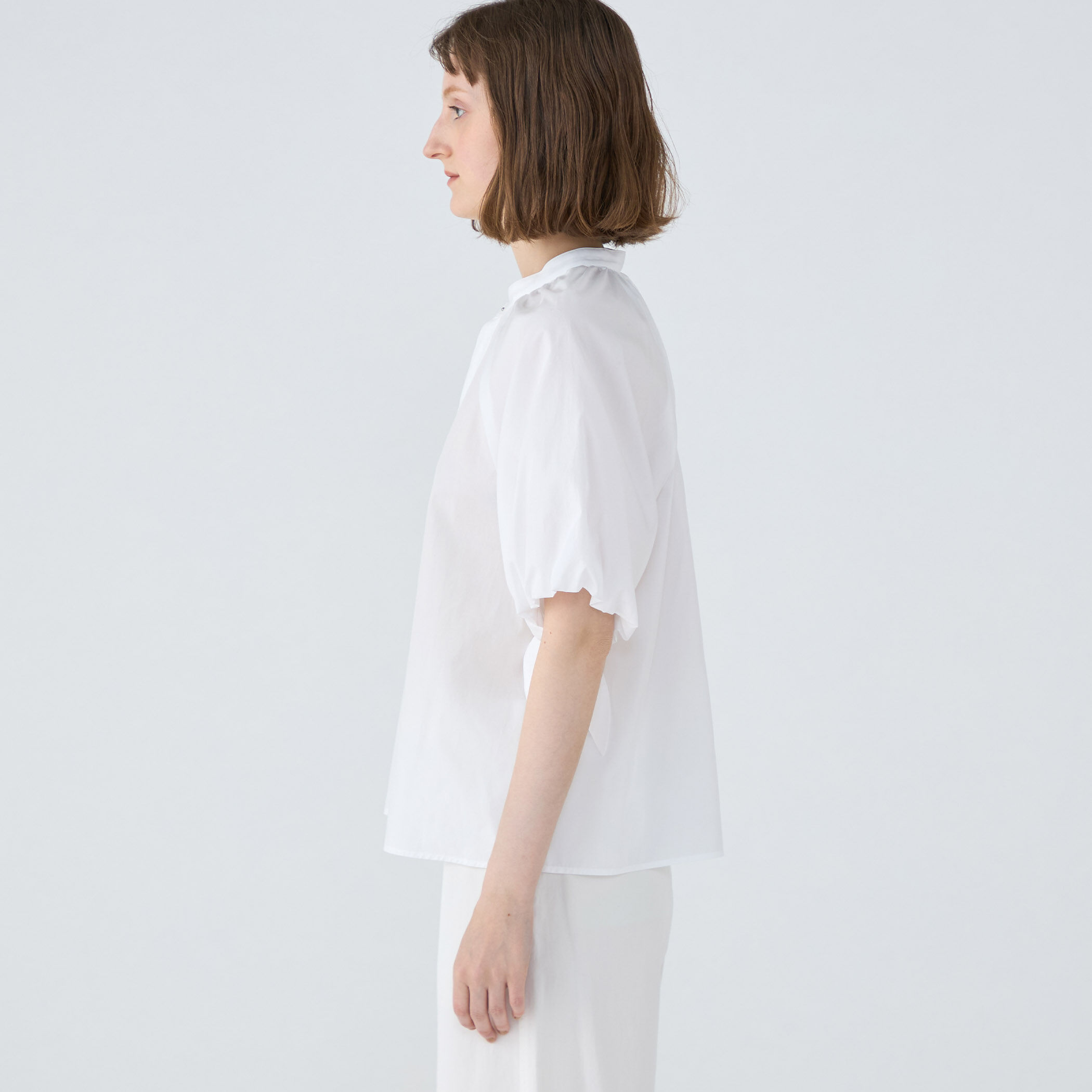 MACPHEE - 【MACPHEE】コットンブロード フレンチスリーブ