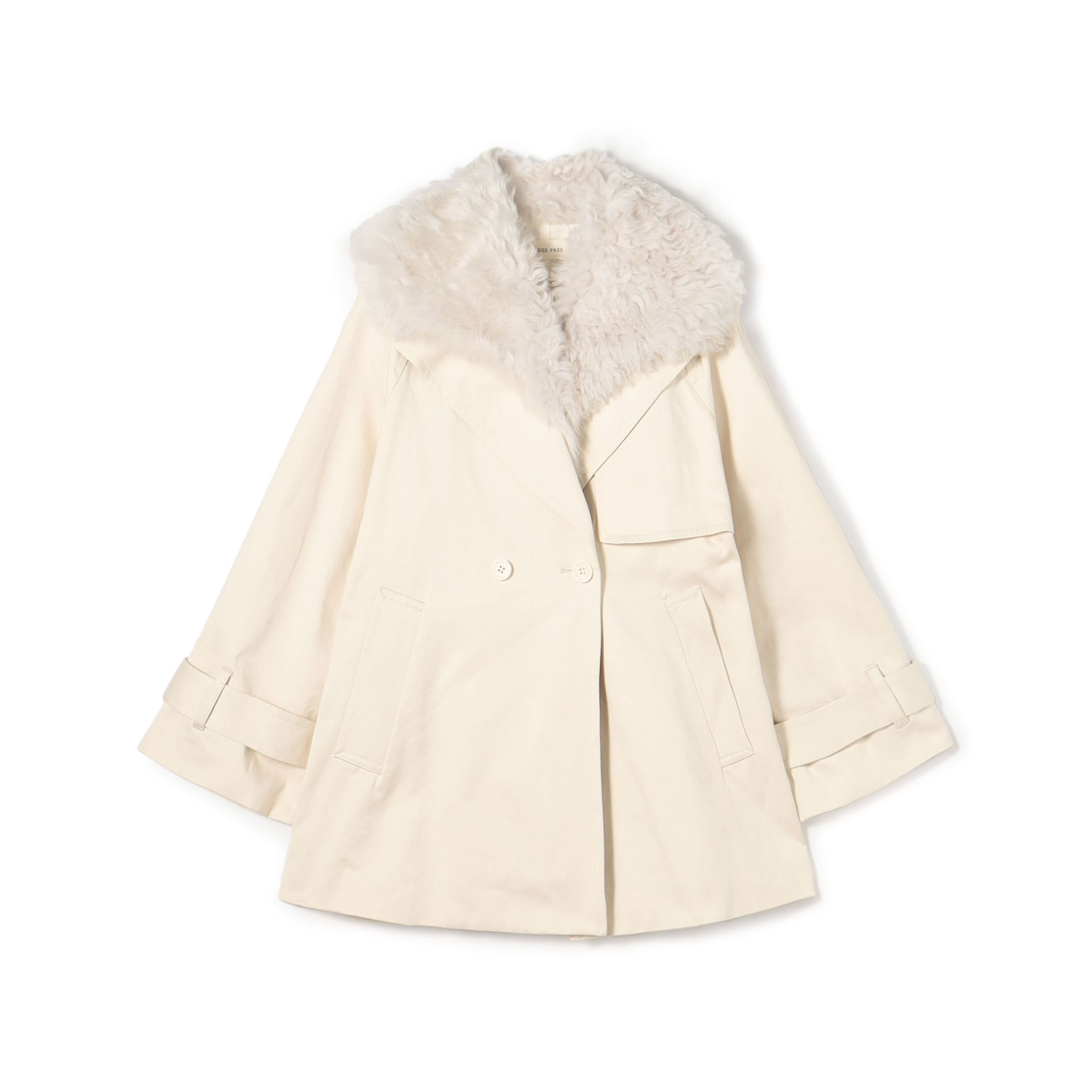 コットンサテン ムートンカラーコート｜トゥモローランド 公式通販