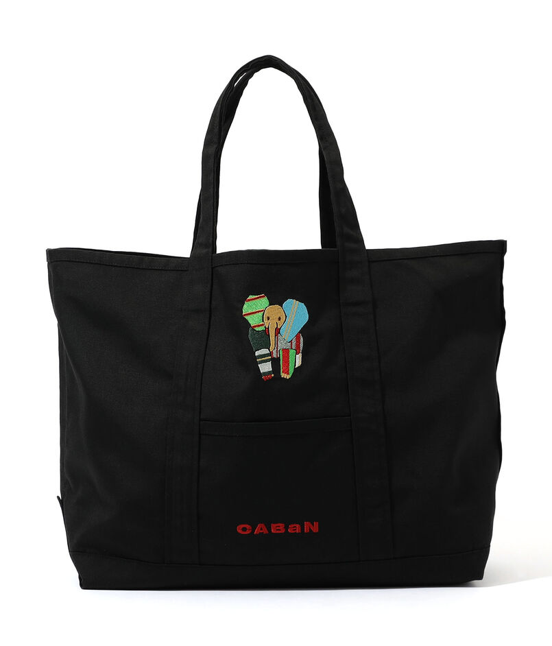 Elephant刺繍 プレイフルトートバッグ