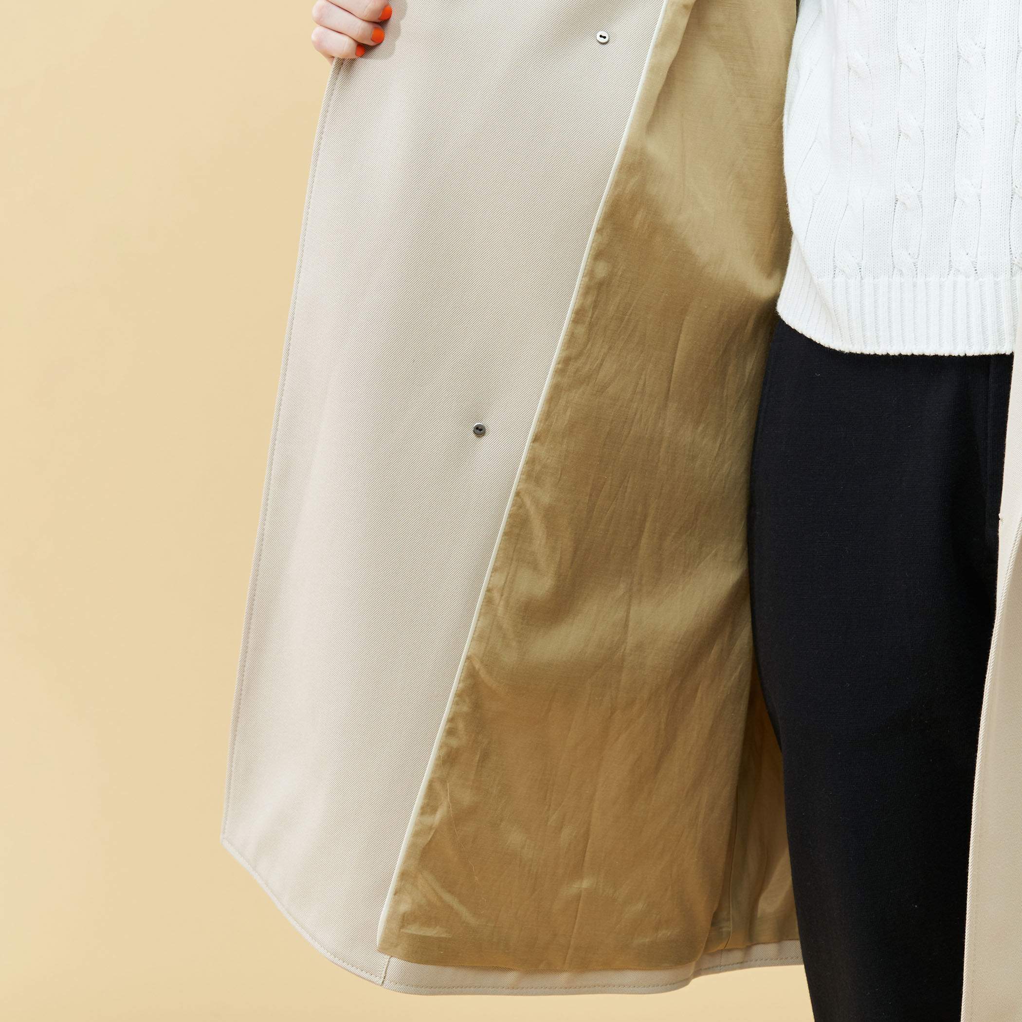 GALERIE VIE コットンウールギャバジン カラーレストレンチコート コットンウールギャバジン カラーレストレンチコート