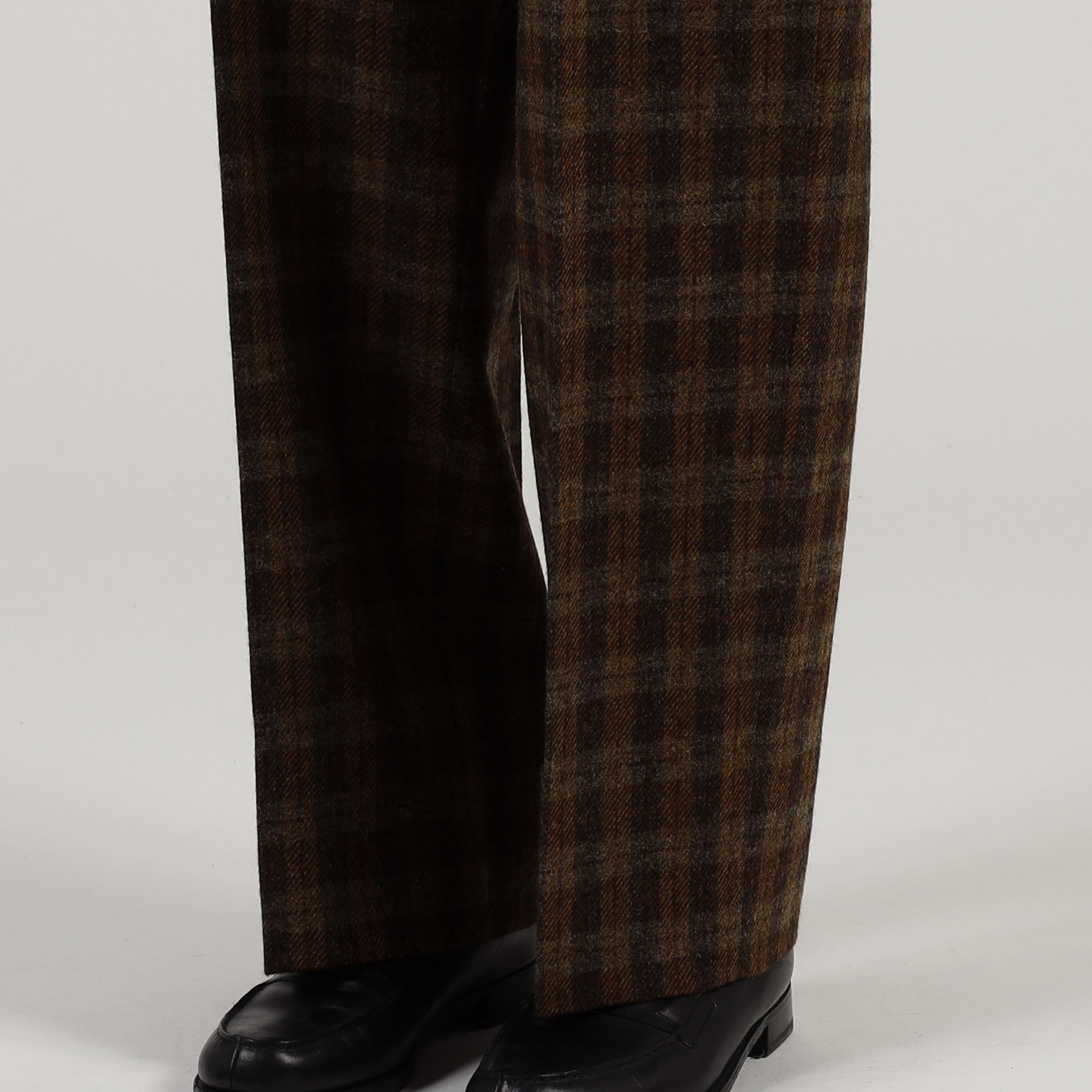 ベルナールザンス トゥモローランド別注 ネイビー チェック柄 スラックス ベルナールザンス トゥモローランド別注 ネイビー チェック柄