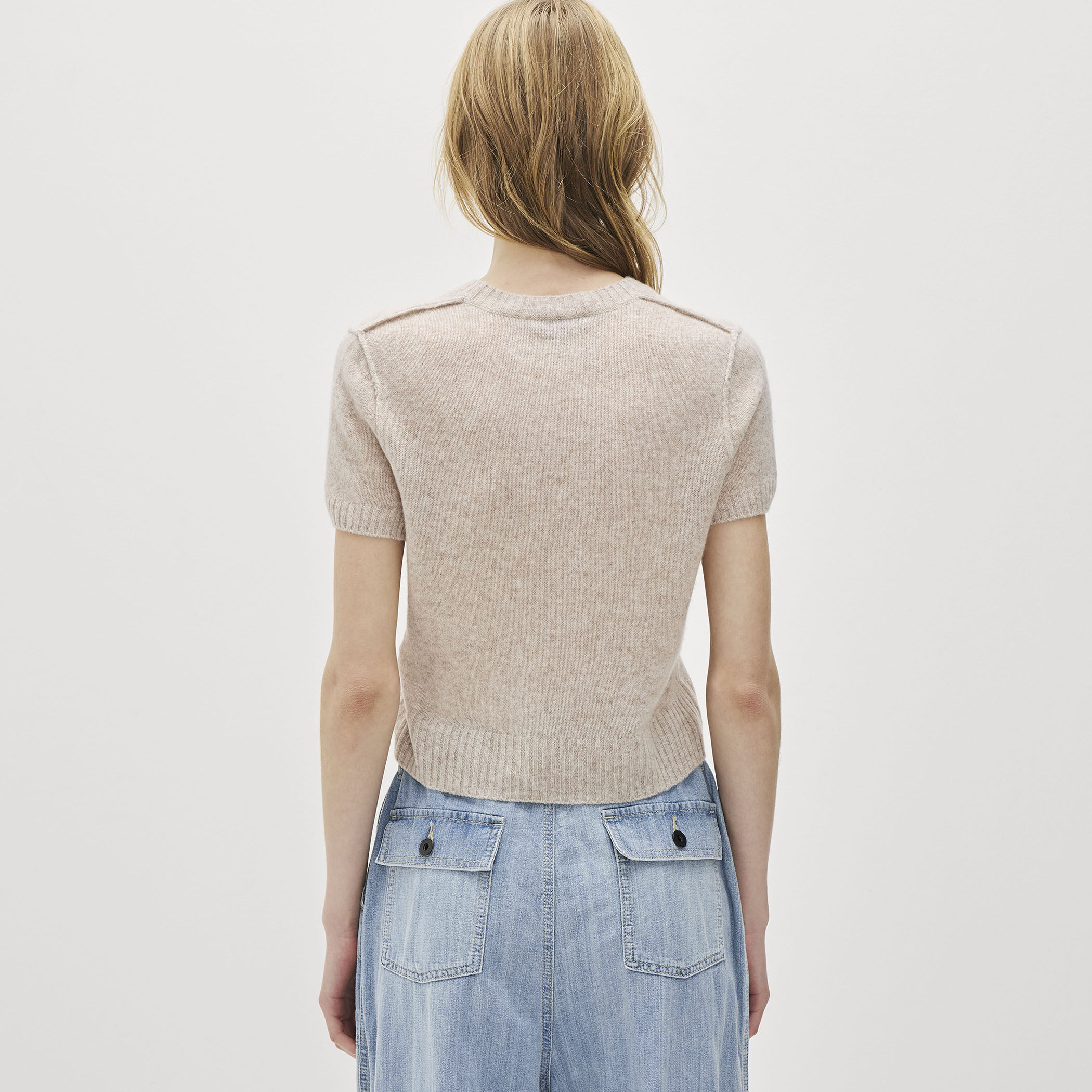 ソフトフェザーウェイト カシミヤ ハーフスリーブニット WOKC3186 ソフトフェザーウェイト カシミヤ ハーフスリーブニット WOKC3186