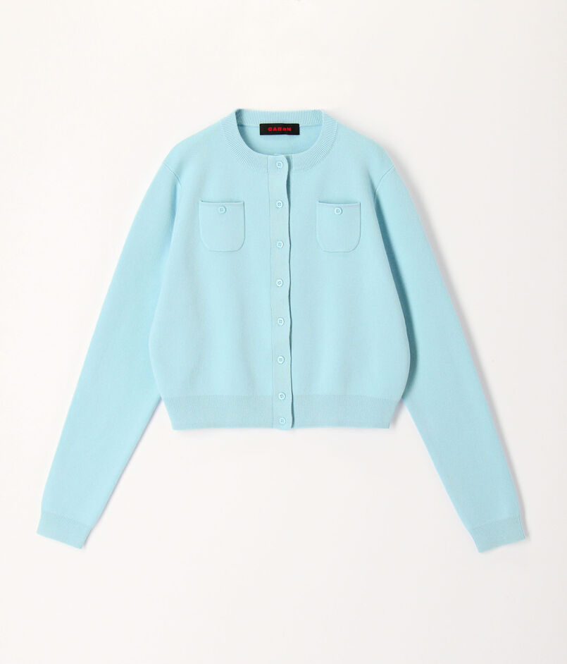 コットンカシミヤ クルーネックカーディガン