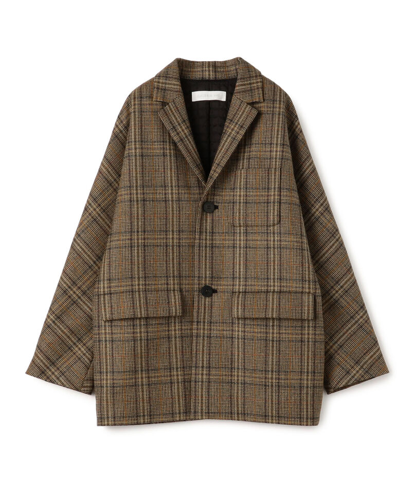 チェビオットツイード ドルマンスリーブコート