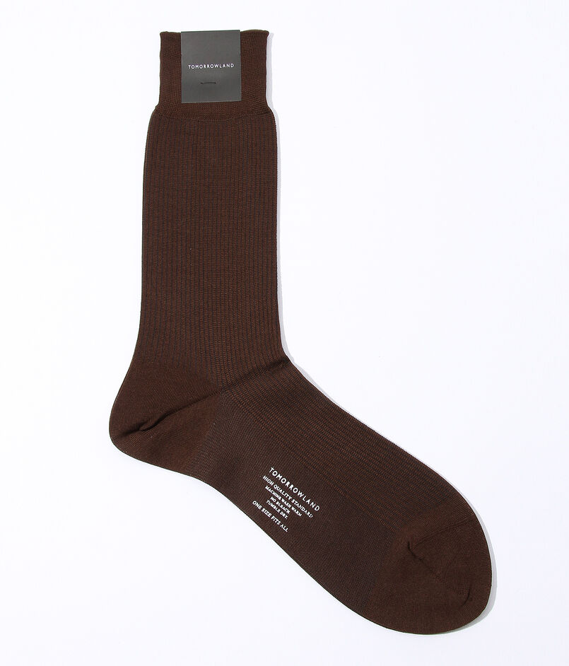 TOMORROWLAND コットンナイロン ストライプソックス