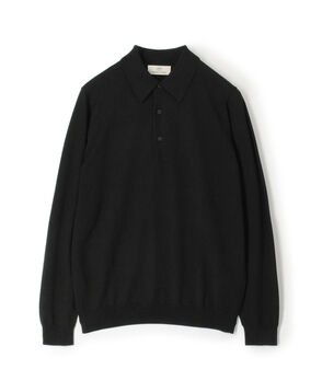 シルクコットン ニットポロ