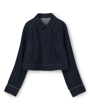 ハードツイストデニム ショートジャケット