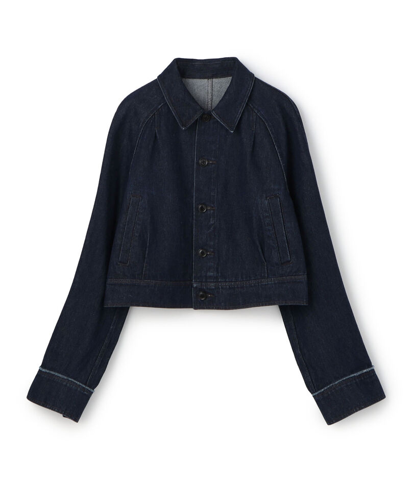 ハードツイストデニム ショートジャケット