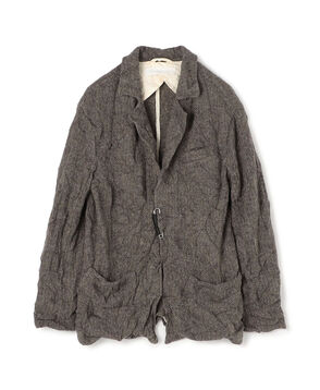 リンクルニット ボタンレスジャケット