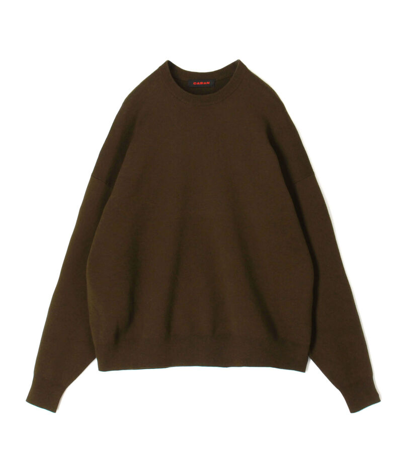コットンカシミヤ クルーネックプルオーバー
