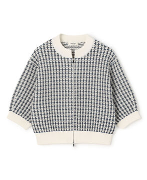 ギマコットンチェック ジップアップカーディガン