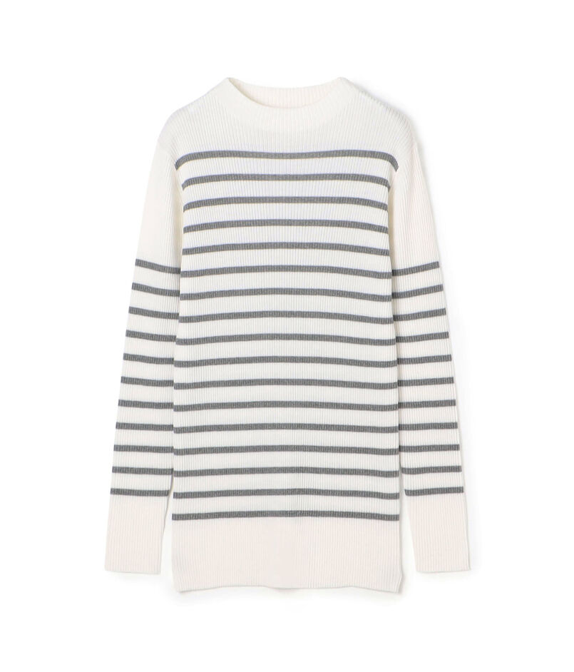 プルミエールウールリブ ビルドネックプルオーバー