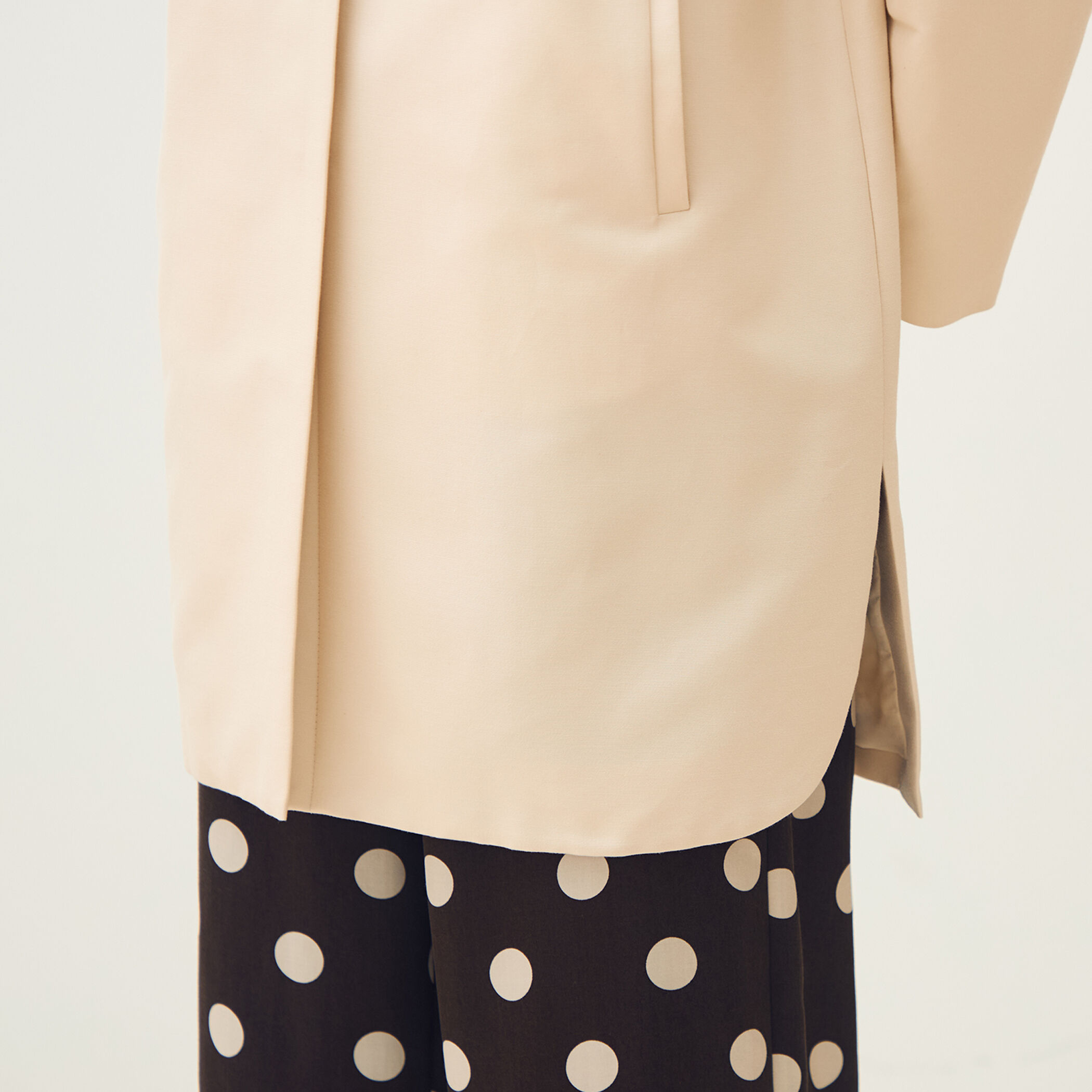 コットンシルクグログラン ノーカラーコート｜トゥモローランド 公式通販