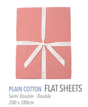 プレーンコットン フラットシーツ（セミダブル～ダブル）