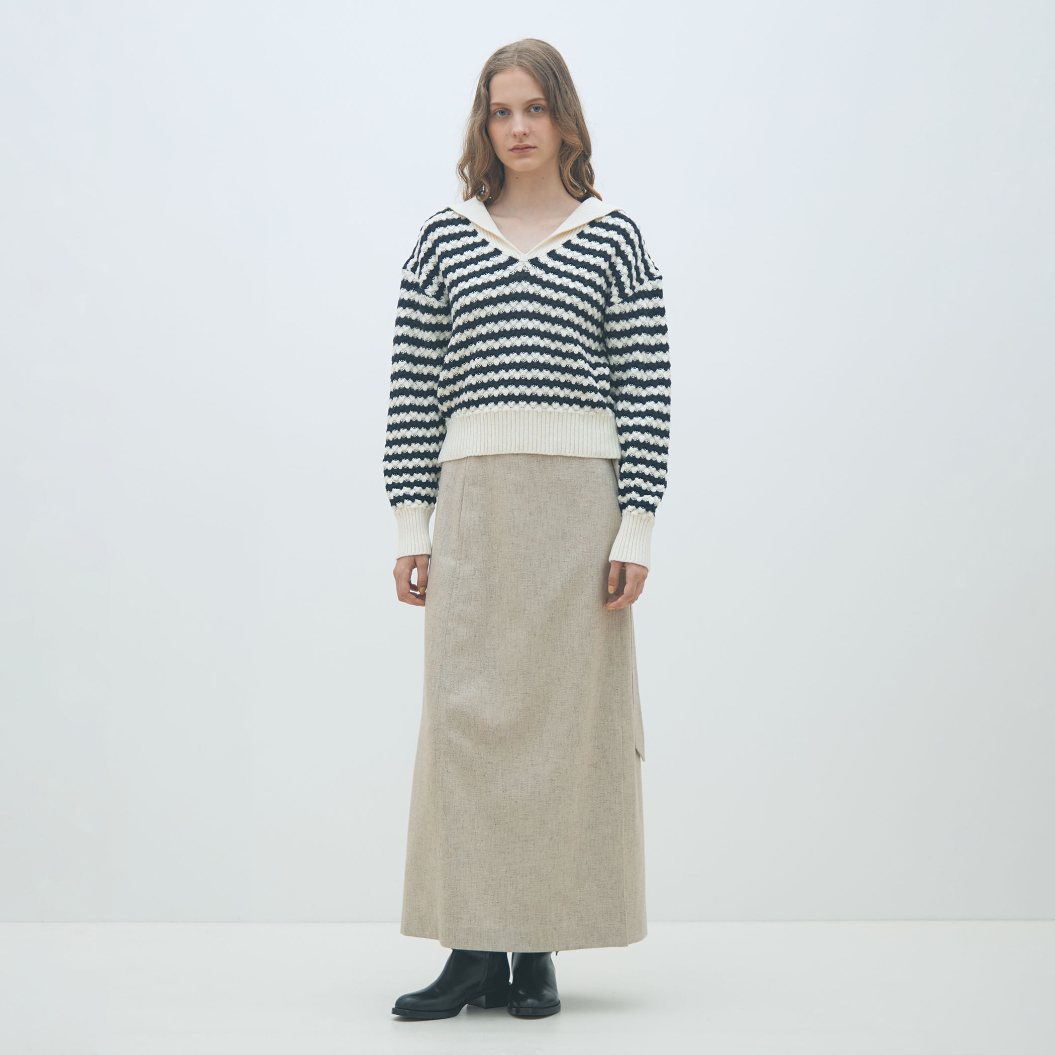 シルクネップツイード マキシスカート｜トゥモローランド 公式通販