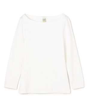 FLORE FLORE STEFFI TEE コットン ボートネックTシャツ