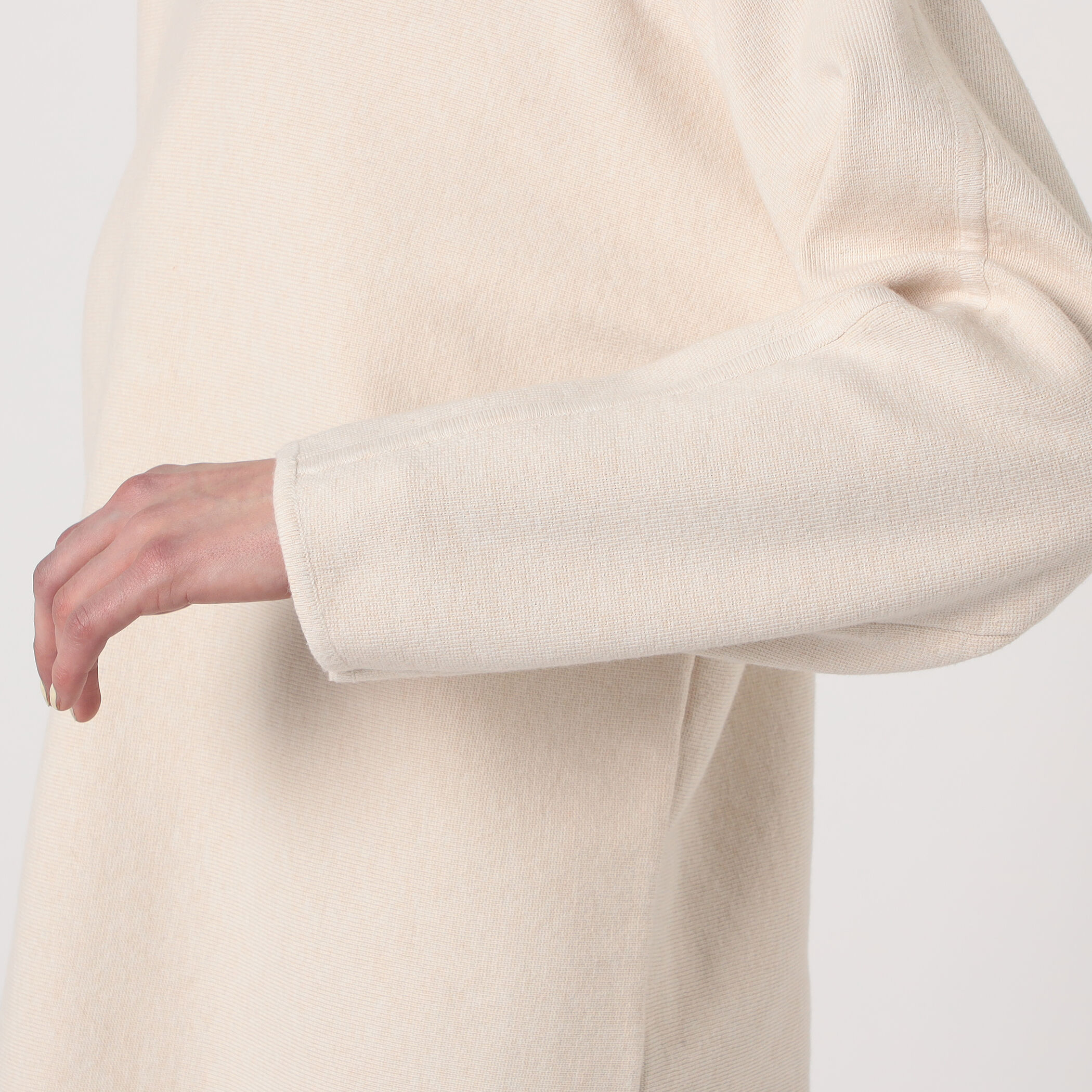 AK+1 / ミラノリブ クルーネック プルオーバー　ベージュ AK+1 / ミラノリブ クルーネック プルオーバーベージュ