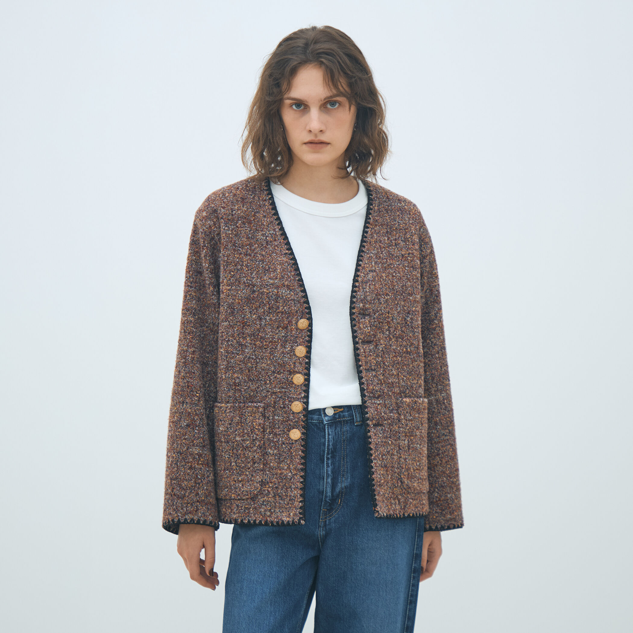 スライバージャージー Vカラージャケット｜トゥモローランド