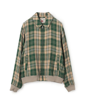 ヴィスコースタフタ ジップアップブルゾン LYRIA