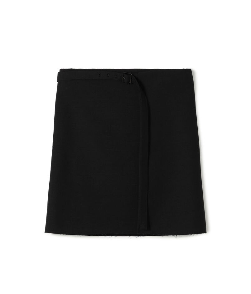 edition pourell モヘヤビンテージトロ ラップミニスカート