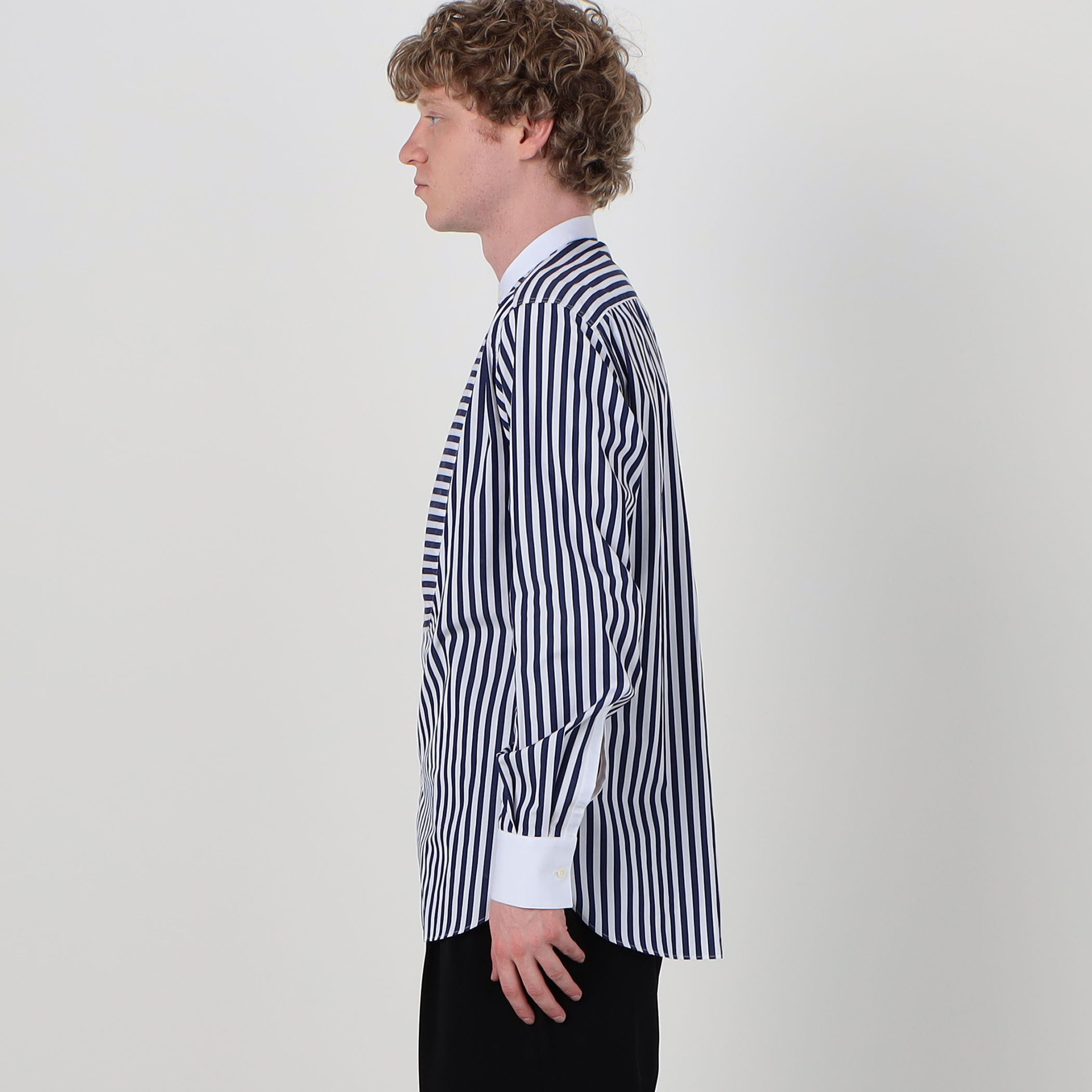 sebline BUNNY SHIRT コットン スタンドカラー ロングスリーブシャツ