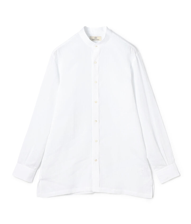 リネン バンドカラーシャツ GOLD LINEN