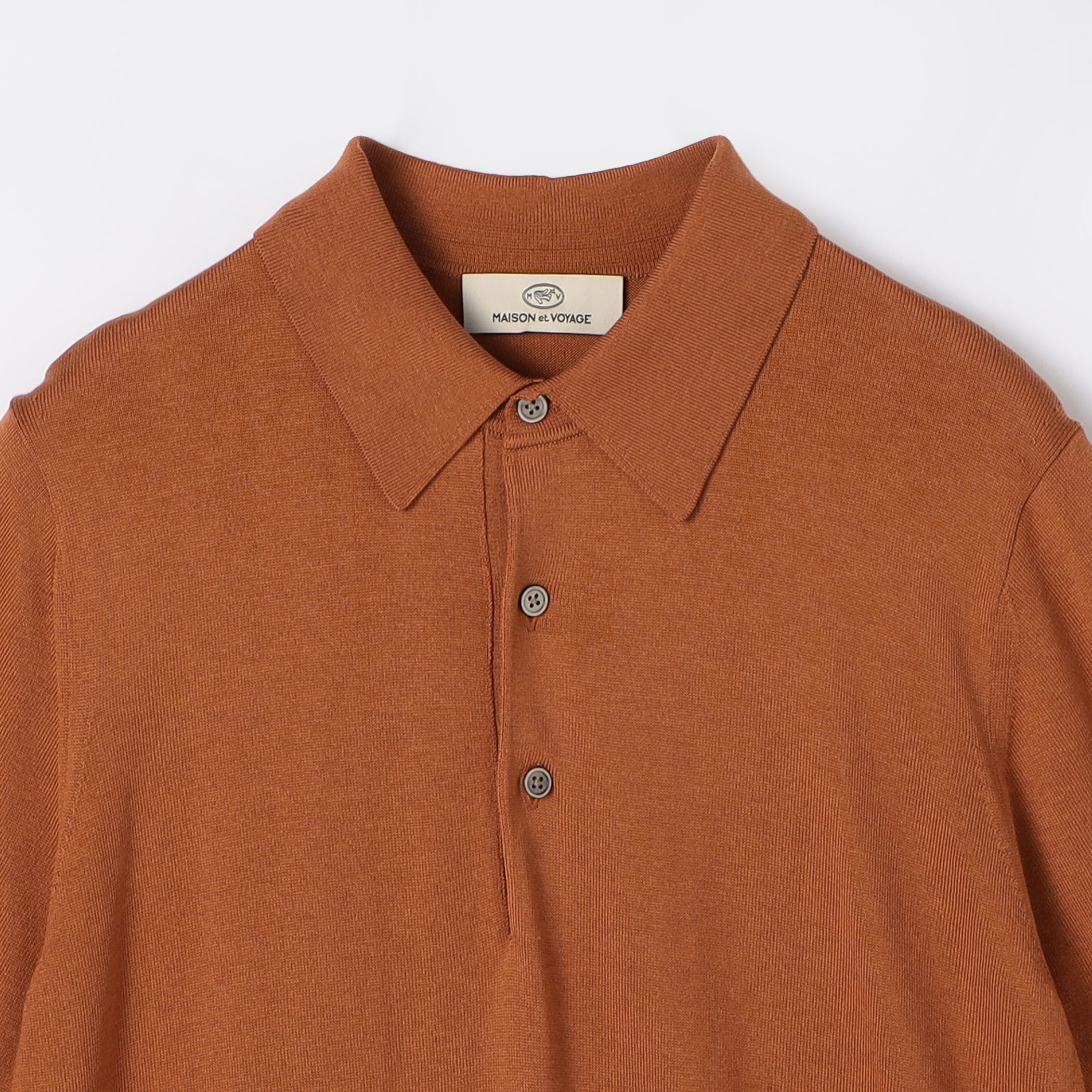 美品TOMORROW LANDシルクコットンニットポロシャツ SESIA TOMORROWLAND tricot シルクコットン ニットポロシャツ SESIA