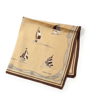 MAISON et VOYAGE シルクツイル ヨットモチーフ スカーフ