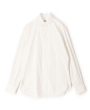S&eacute;bline コットン ストライプ ワイドカラーシャツ