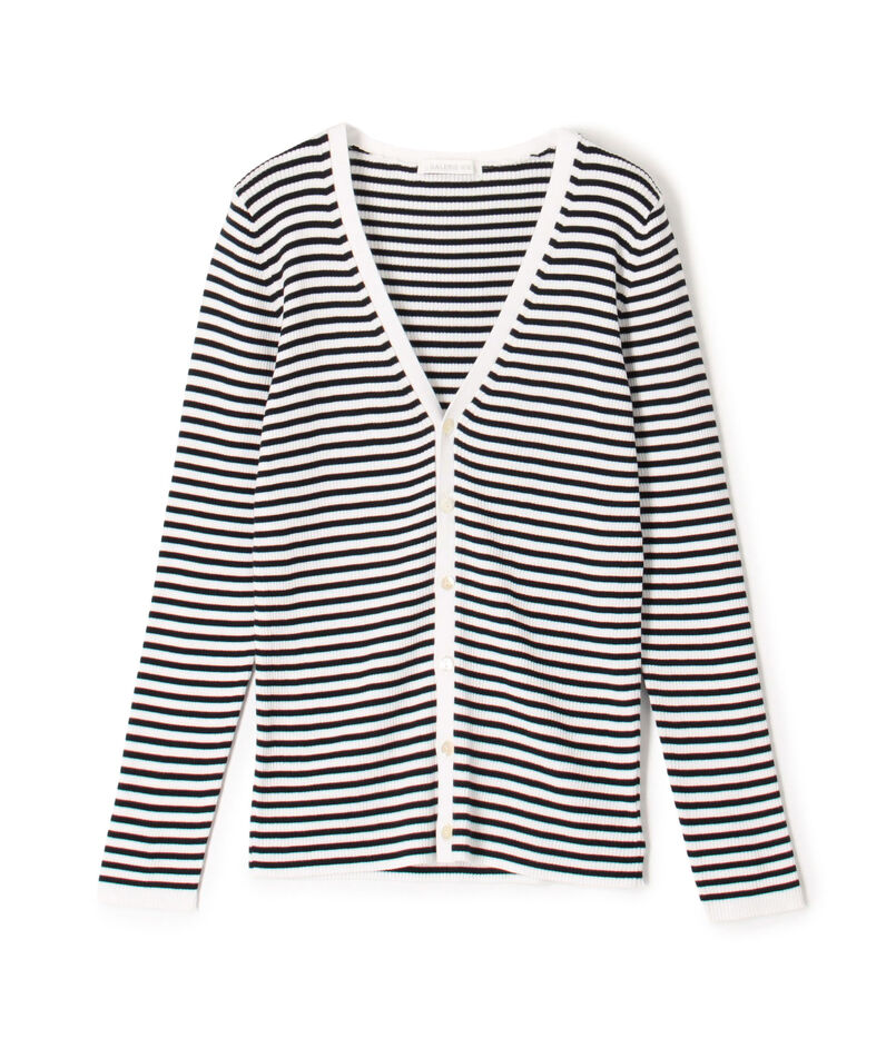 ギザコットンリブ Vネックカーディガン