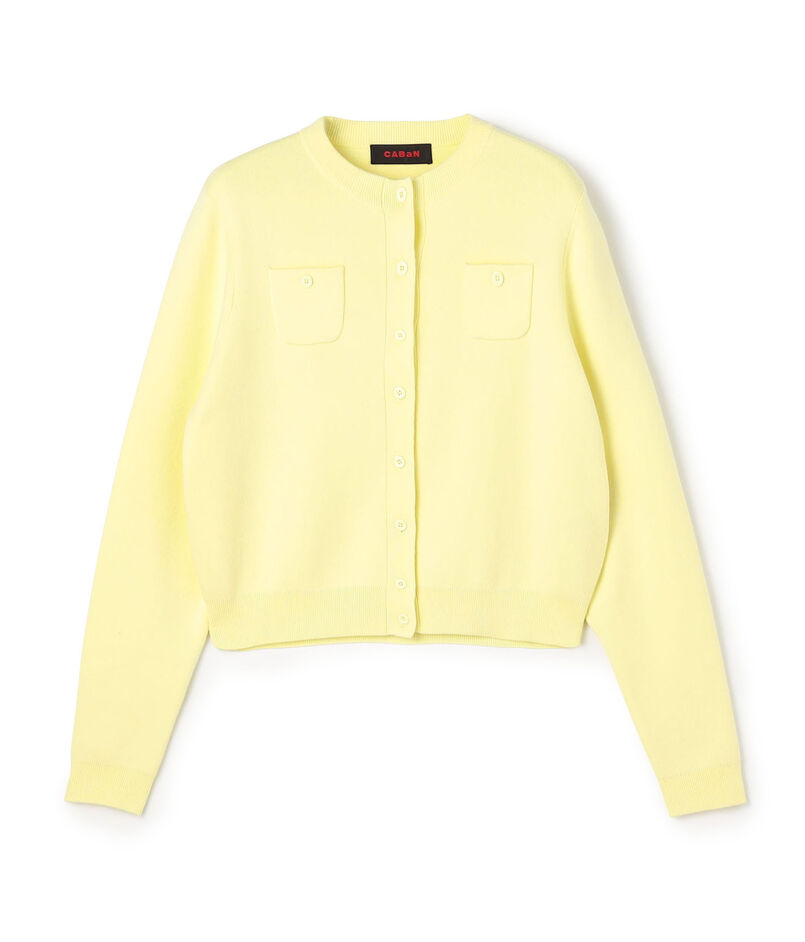 一部WEB先行予約】CABaN コットンカシミヤ クルーネックカーディガン  