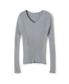 ドメスティックスパンシルク Vネックプルオーバー